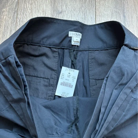 NEW J.Crew Black Cotton Bow Shorts Size 10 NWT Lightweight Beach Prep - Picture 5 of 8